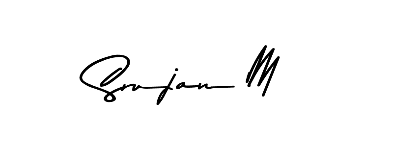 This is the best signature style for the Srujan M name. Also you like these signature font (Asem Kandis PERSONAL USE). Mix name signature. Srujan M signature style 9 images and pictures png