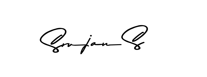 Make a beautiful signature design for name Srujan S. With this signature (Asem Kandis PERSONAL USE) style, you can create a handwritten signature for free. Srujan S signature style 9 images and pictures png