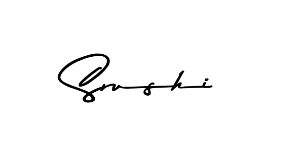 Make a beautiful signature design for name Srushi. With this signature (Asem Kandis PERSONAL USE) style, you can create a handwritten signature for free. Srushi signature style 9 images and pictures png