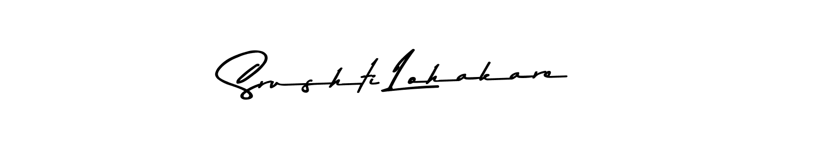 Srushti Lohakare stylish signature style. Best Handwritten Sign (Asem Kandis PERSONAL USE) for my name. Handwritten Signature Collection Ideas for my name Srushti Lohakare. Srushti Lohakare signature style 9 images and pictures png