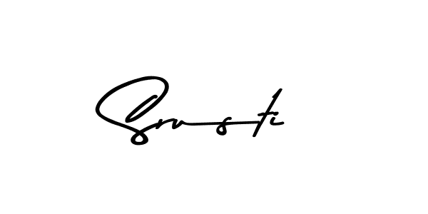 Use a signature maker to create a handwritten signature online. With this signature software, you can design (Asem Kandis PERSONAL USE) your own signature for name Srusti. Srusti signature style 9 images and pictures png