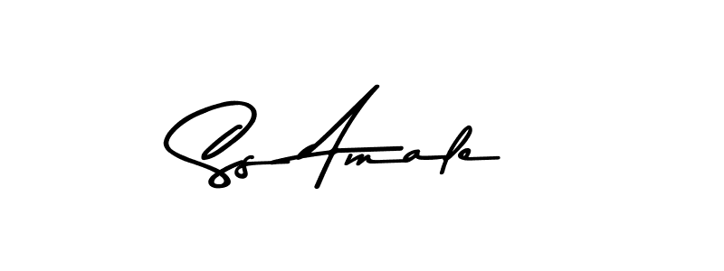 How to make Ss Amale name signature. Use Asem Kandis PERSONAL USE style for creating short signs online. This is the latest handwritten sign. Ss Amale signature style 9 images and pictures png