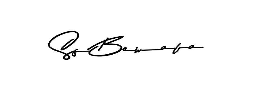 The best way (Asem Kandis PERSONAL USE) to make a short signature is to pick only two or three words in your name. The name Ss Bewafa include a total of six letters. For converting this name. Ss Bewafa signature style 9 images and pictures png