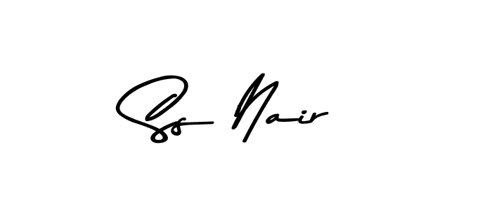 Create a beautiful signature design for name Ss Nair. With this signature (Asem Kandis PERSONAL USE) fonts, you can make a handwritten signature for free. Ss Nair signature style 9 images and pictures png