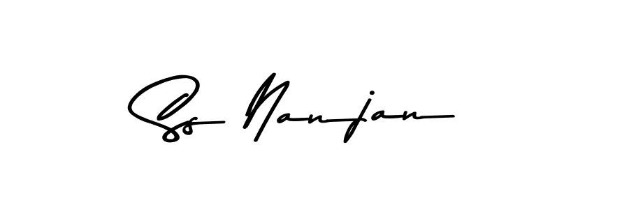 How to make Ss Nanjan name signature. Use Asem Kandis PERSONAL USE style for creating short signs online. This is the latest handwritten sign. Ss Nanjan signature style 9 images and pictures png