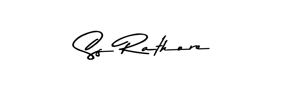 How to make Ss Rathore name signature. Use Asem Kandis PERSONAL USE style for creating short signs online. This is the latest handwritten sign. Ss Rathore signature style 9 images and pictures png