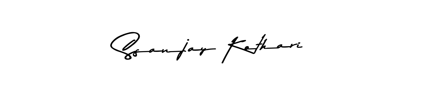 The best way (Asem Kandis PERSONAL USE) to make a short signature is to pick only two or three words in your name. The name Ssanjay Kothari include a total of six letters. For converting this name. Ssanjay Kothari signature style 9 images and pictures png