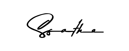 How to make Ssathe name signature. Use Asem Kandis PERSONAL USE style for creating short signs online. This is the latest handwritten sign. Ssathe signature style 9 images and pictures png