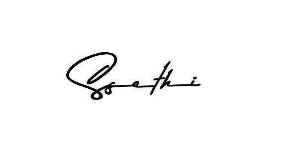 How to make Ssethi name signature. Use Asem Kandis PERSONAL USE style for creating short signs online. This is the latest handwritten sign. Ssethi signature style 9 images and pictures png