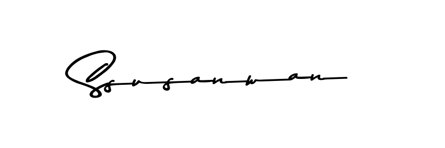 Ssusanwan stylish signature style. Best Handwritten Sign (Asem Kandis PERSONAL USE) for my name. Handwritten Signature Collection Ideas for my name Ssusanwan. Ssusanwan signature style 9 images and pictures png