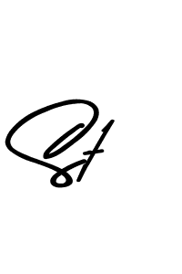 How to make St signature? Asem Kandis PERSONAL USE is a professional autograph style. Create handwritten signature for St name. St signature style 9 images and pictures png