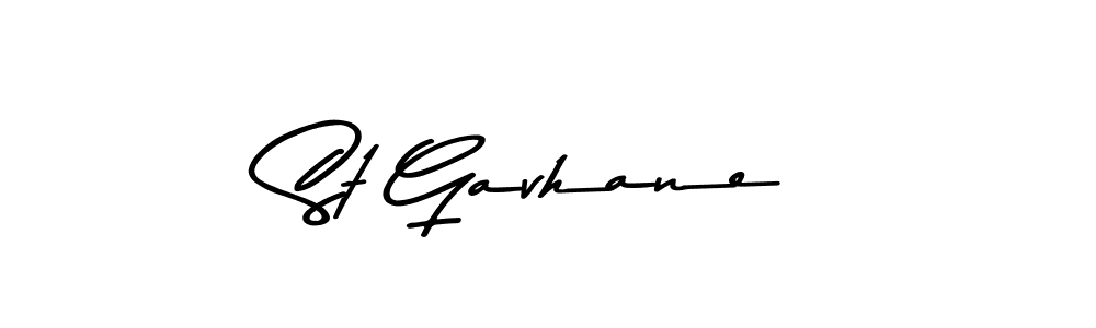 Design your own signature with our free online signature maker. With this signature software, you can create a handwritten (Asem Kandis PERSONAL USE) signature for name St Gavhane. St Gavhane signature style 9 images and pictures png