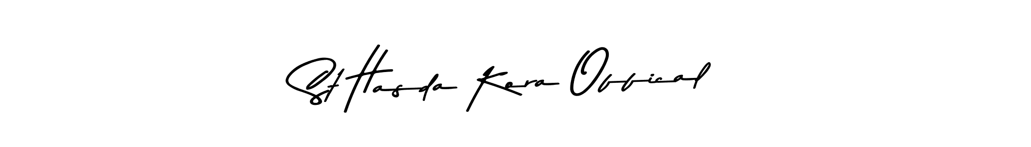 Also You can easily find your signature by using the search form. We will create St Hasda Kora Offical name handwritten signature images for you free of cost using Asem Kandis PERSONAL USE sign style. St Hasda Kora Offical signature style 9 images and pictures png