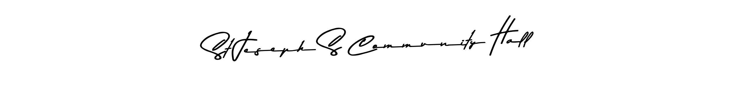 Create a beautiful signature design for name St Jeseph S Community Hall. With this signature (Asem Kandis PERSONAL USE) fonts, you can make a handwritten signature for free. St Jeseph S Community Hall signature style 9 images and pictures png