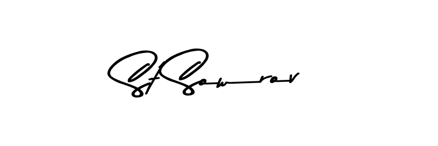 Make a beautiful signature design for name St Sowrov. With this signature (Asem Kandis PERSONAL USE) style, you can create a handwritten signature for free. St Sowrov signature style 9 images and pictures png