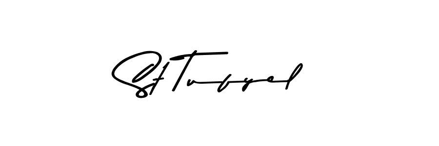 Create a beautiful signature design for name St Tufyel. With this signature (Asem Kandis PERSONAL USE) fonts, you can make a handwritten signature for free. St Tufyel signature style 9 images and pictures png