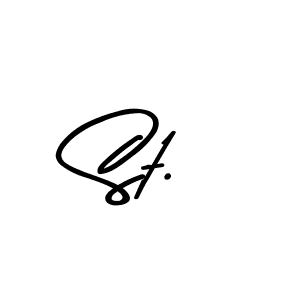How to make St. signature? Asem Kandis PERSONAL USE is a professional autograph style. Create handwritten signature for St. name. St. signature style 9 images and pictures png