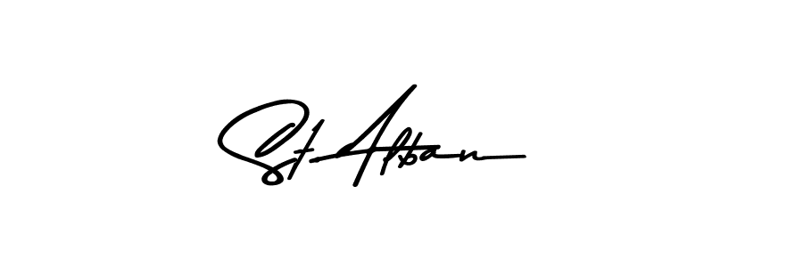 Use a signature maker to create a handwritten signature online. With this signature software, you can design (Asem Kandis PERSONAL USE) your own signature for name St. Alban. St. Alban signature style 9 images and pictures png