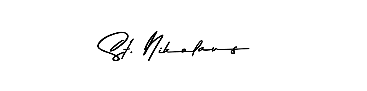 Create a beautiful signature design for name St. Nikolaus. With this signature (Asem Kandis PERSONAL USE) fonts, you can make a handwritten signature for free. St. Nikolaus signature style 9 images and pictures png