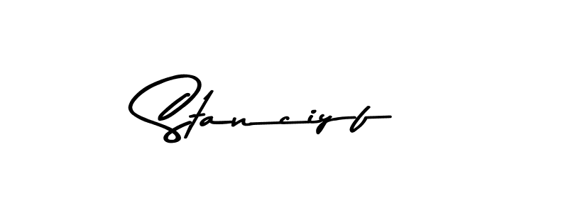 How to make Stanciyf signature? Asem Kandis PERSONAL USE is a professional autograph style. Create handwritten signature for Stanciyf name. Stanciyf signature style 9 images and pictures png