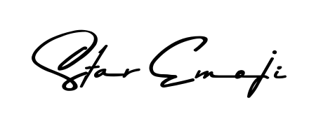 The Asem Kandis PERSONAL USE handwriting style adds charm and authenticity to name Star Emoji. A wonderful choice for personal thank-you notes. Star Emoji signature style 9 images and pictures png