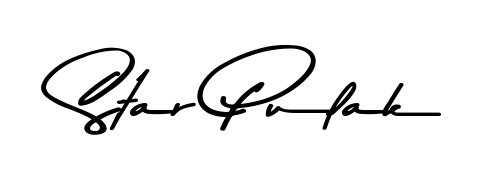Try this chic Star Pulak handwritten sign style. Using Asem Kandis PERSONAL USE font elements, it gives your name a sleek, memorable identity. Star Pulak signature style 9 images and pictures png