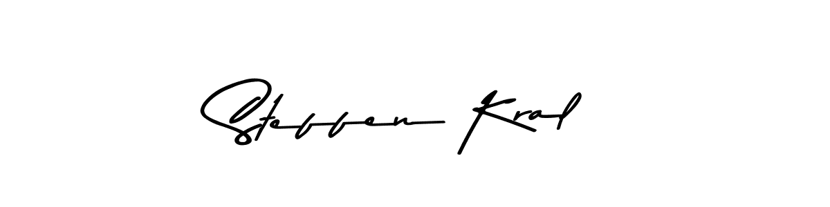 How to make Steffen Kral name signature. Use Asem Kandis PERSONAL USE style for creating short signs online. This is the latest handwritten sign. Steffen Kral signature style 9 images and pictures png