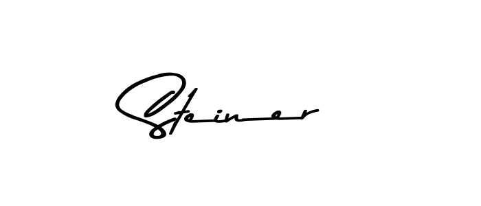 How to make Steiner name signature. Use Asem Kandis PERSONAL USE style for creating short signs online. This is the latest handwritten sign. Steiner signature style 9 images and pictures png