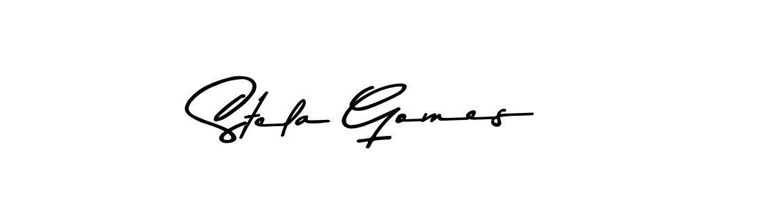 Stela Gomes stylish signature style. Best Handwritten Sign (Asem Kandis PERSONAL USE) for my name. Handwritten Signature Collection Ideas for my name Stela Gomes. Stela Gomes signature style 9 images and pictures png