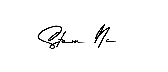 Stem Nc stylish signature style. Best Handwritten Sign (Asem Kandis PERSONAL USE) for my name. Handwritten Signature Collection Ideas for my name Stem Nc. Stem Nc signature style 9 images and pictures png