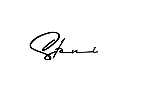 Create a beautiful signature design for name Steni. With this signature (Asem Kandis PERSONAL USE) fonts, you can make a handwritten signature for free. Steni signature style 9 images and pictures png