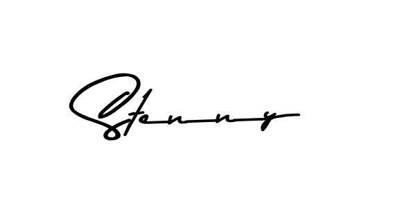 How to make Stenny name signature. Use Asem Kandis PERSONAL USE style for creating short signs online. This is the latest handwritten sign. Stenny signature style 9 images and pictures png