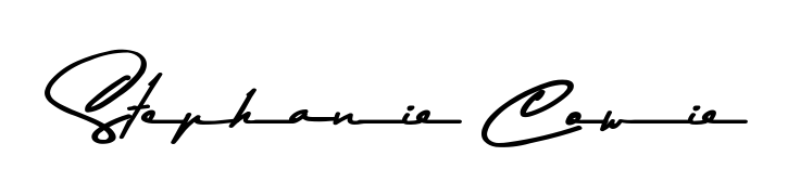 The Asem Kandis PERSONAL USE lettering style adds unique flourish to name Stephanie Cowie. Stand out with a custom digital autograph made in seconds. Stephanie Cowie signature style 9 images and pictures png