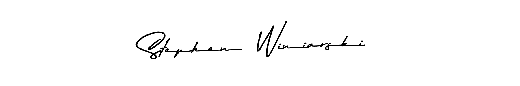 How to make Stephen  Winiarski name signature. Use Asem Kandis PERSONAL USE style for creating short signs online. This is the latest handwritten sign. Stephen  Winiarski signature style 9 images and pictures png