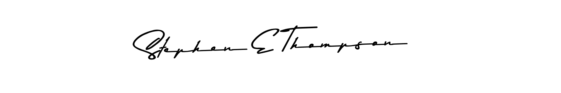 How to make Stephen E Thompson name signature. Use Asem Kandis PERSONAL USE style for creating short signs online. This is the latest handwritten sign. Stephen E Thompson signature style 9 images and pictures png