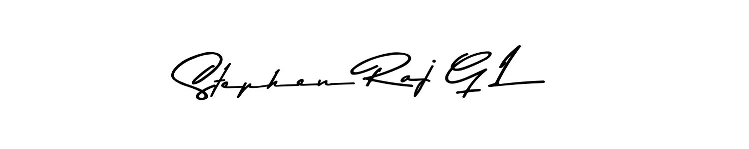 Also You can easily find your signature by using the search form. We will create Stephen Raj G L name handwritten signature images for you free of cost using Asem Kandis PERSONAL USE sign style. Stephen Raj G L signature style 9 images and pictures png