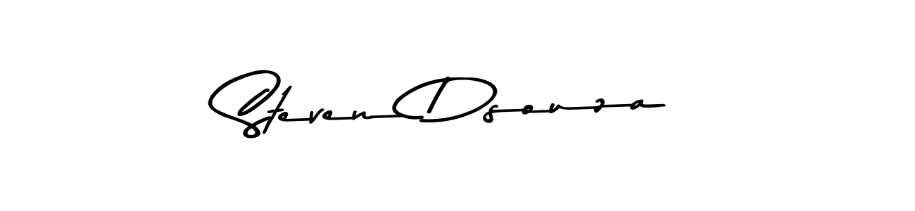 Design your own signature with our free online signature maker. With this signature software, you can create a handwritten (Asem Kandis PERSONAL USE) signature for name Steven Dsouza. Steven Dsouza signature style 9 images and pictures png