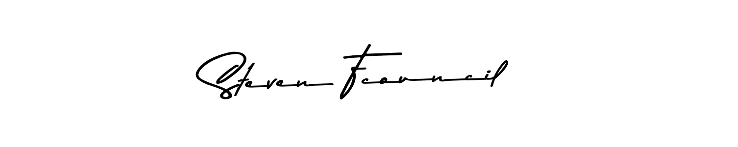 Steven Fcouncil stylish signature style. Best Handwritten Sign (Asem Kandis PERSONAL USE) for my name. Handwritten Signature Collection Ideas for my name Steven Fcouncil. Steven Fcouncil signature style 9 images and pictures png