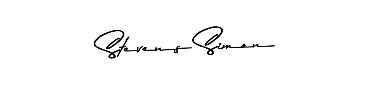 How to make Stevens Simon name signature. Use Asem Kandis PERSONAL USE style for creating short signs online. This is the latest handwritten sign. Stevens Simon signature style 9 images and pictures png