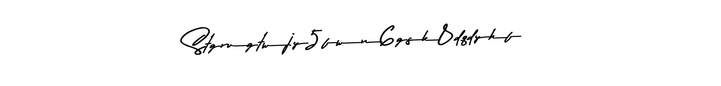 How to make Stgrugtwjy5fwn6gsk8dqdyhf name signature. Use Asem Kandis PERSONAL USE style for creating short signs online. This is the latest handwritten sign. Stgrugtwjy5fwn6gsk8dqdyhf signature style 9 images and pictures png