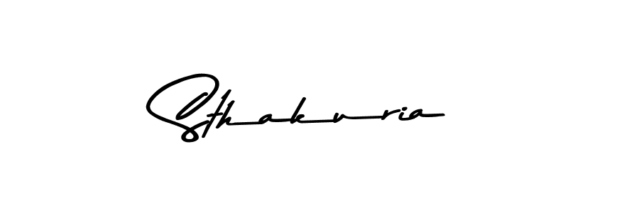 Create a beautiful signature design for name Sthakuria. With this signature (Asem Kandis PERSONAL USE) fonts, you can make a handwritten signature for free. Sthakuria signature style 9 images and pictures png