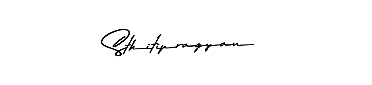 How to make Sthitipragyan name signature. Use Asem Kandis PERSONAL USE style for creating short signs online. This is the latest handwritten sign. Sthitipragyan signature style 9 images and pictures png