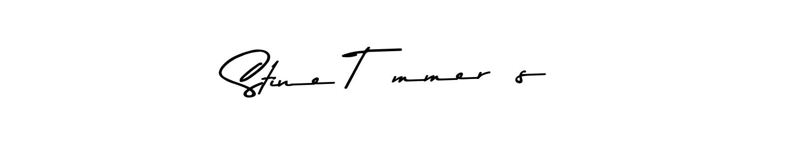 Asem Kandis PERSONAL USE is a professional signature style that is perfect for those who want to add a touch of class to their signature. It is also a great choice for those who want to make their signature more unique. Get Stine Tømmerås name to fancy signature for free. Stine Tømmerås signature style 9 images and pictures png