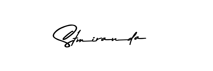 if you are searching for the best signature style for your name Stmiranda. so please give up your signature search. here we have designed multiple signature styles  using Asem Kandis PERSONAL USE. Stmiranda signature style 9 images and pictures png