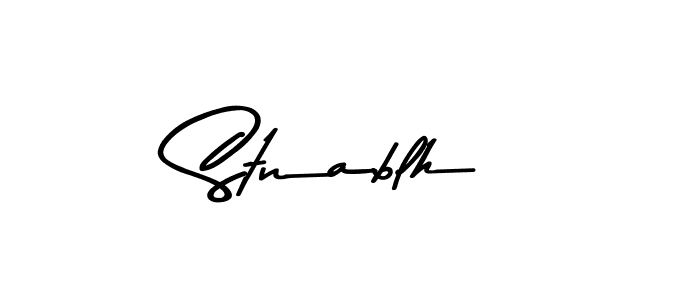 Similarly Asem Kandis PERSONAL USE is the best handwritten signature design. Signature creator online .You can use it as an online autograph creator for name Stnablh. Stnablh signature style 9 images and pictures png