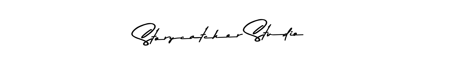 Create a beautiful signature design for name Storycatcher Studio. With this signature (Asem Kandis PERSONAL USE) fonts, you can make a handwritten signature for free. Storycatcher Studio signature style 9 images and pictures png