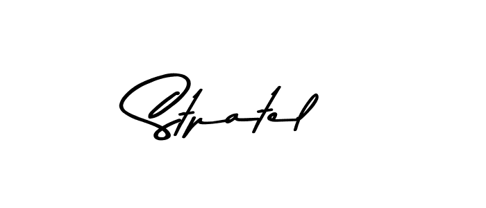Design your own signature with our free online signature maker. With this signature software, you can create a handwritten (Asem Kandis PERSONAL USE) signature for name Stpatel. Stpatel signature style 9 images and pictures png