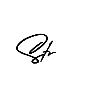 Make a beautiful signature design for name Str. With this signature (Asem Kandis PERSONAL USE) style, you can create a handwritten signature for free. Str signature style 9 images and pictures png