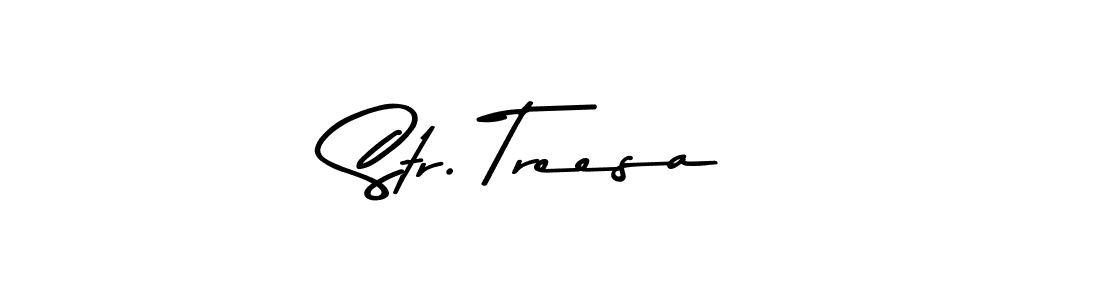 The best way (Asem Kandis PERSONAL USE) to make a short signature is to pick only two or three words in your name. The name Str. Treesa include a total of six letters. For converting this name. Str. Treesa signature style 9 images and pictures png