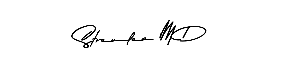 Make a beautiful signature design for name Streulea M D. With this signature (Asem Kandis PERSONAL USE) style, you can create a handwritten signature for free. Streulea M D signature style 9 images and pictures png